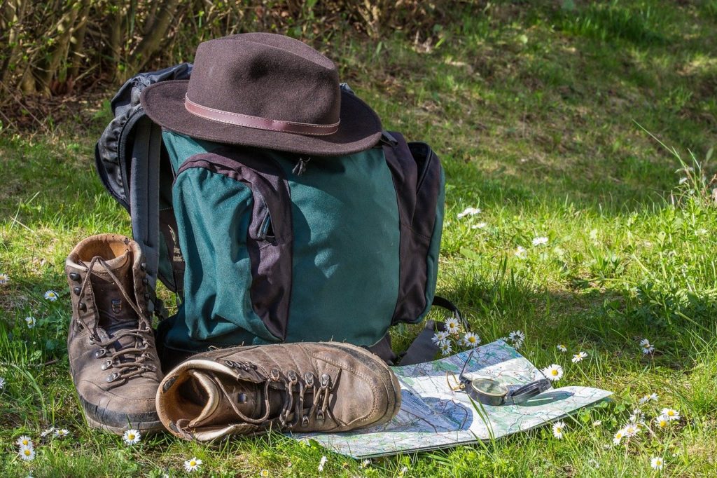 hiking, map, orientation